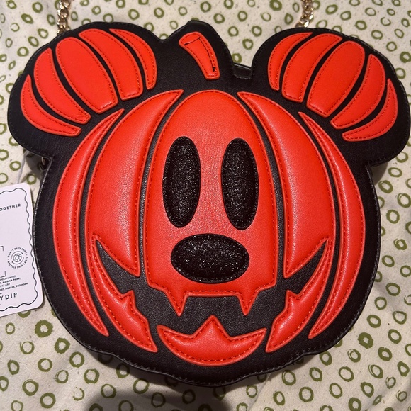 Skinny Dip Mickey Mouse Pumpkin Crossbody Bag - Picture 1 of 2